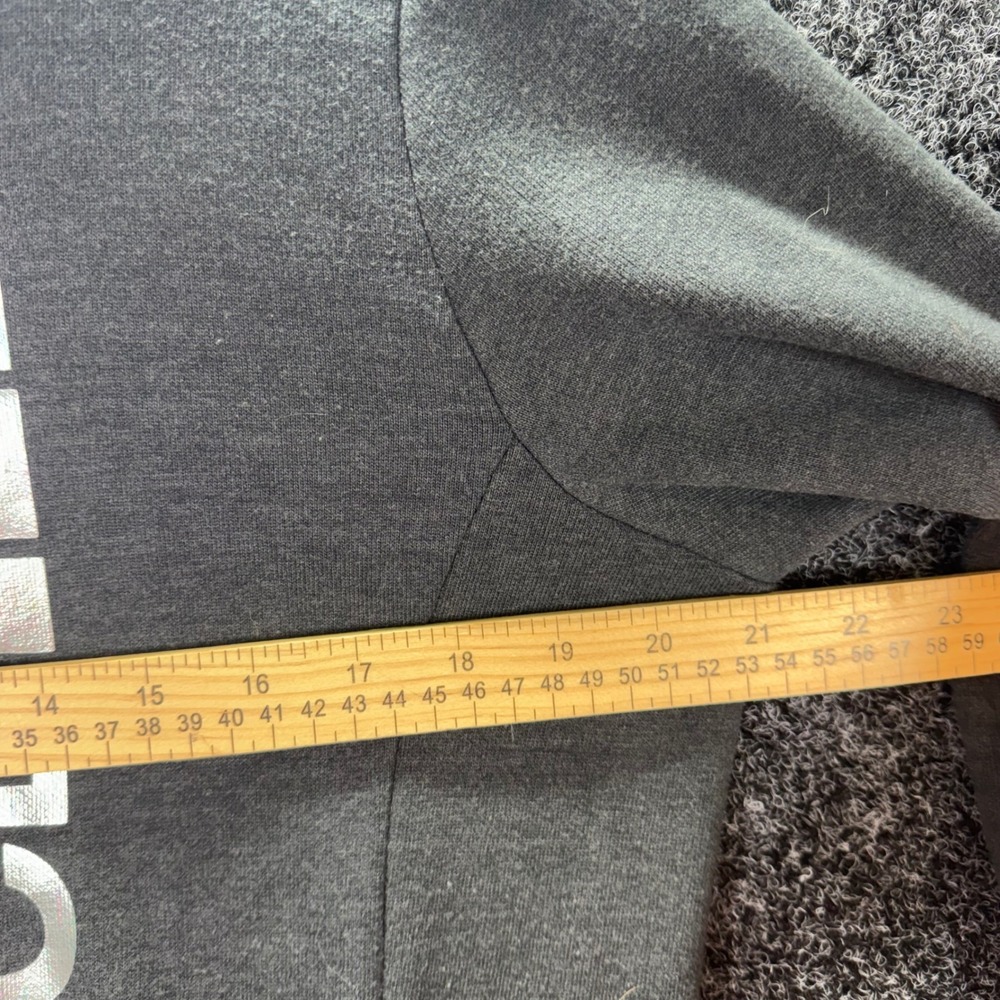 The North Face Womens Grey Metallic Logo Pullover Hoodie Sweatshirt Medium M - Picture 4 of 7